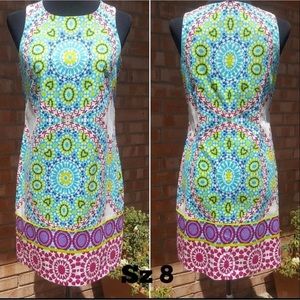 NWOT Size 8 Shift Dress Multi-color